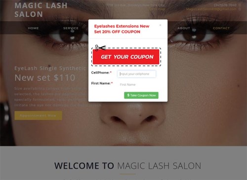 Salon Website Development